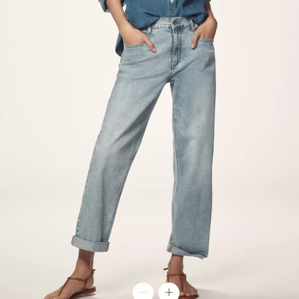 Pilcro The Curvy Baggy Boyfriend Mid-Rise Relaxed Jeans Size 31